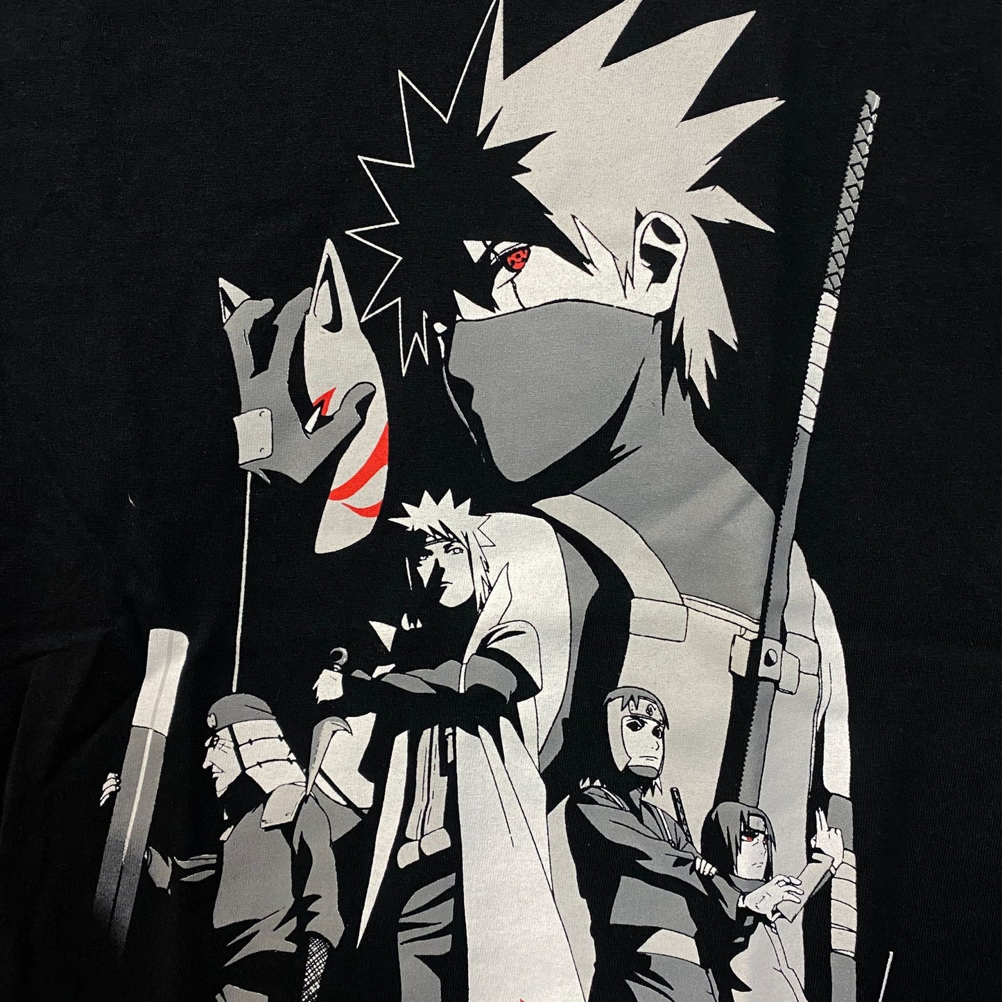 Naruto Shippuden ANBU Black Ops Kakashi Hokages Anime T-shirt Small