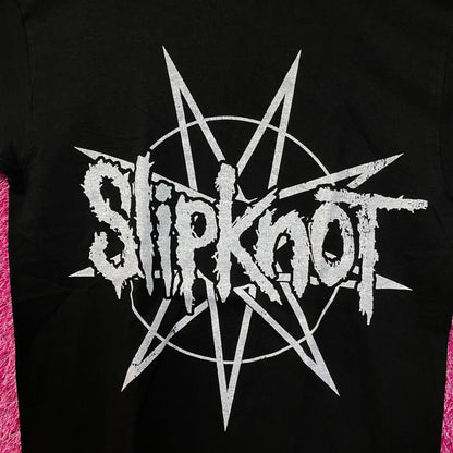 Slipknot Spell-Out & Pentagram Logo Heavy Metal Band Tee S