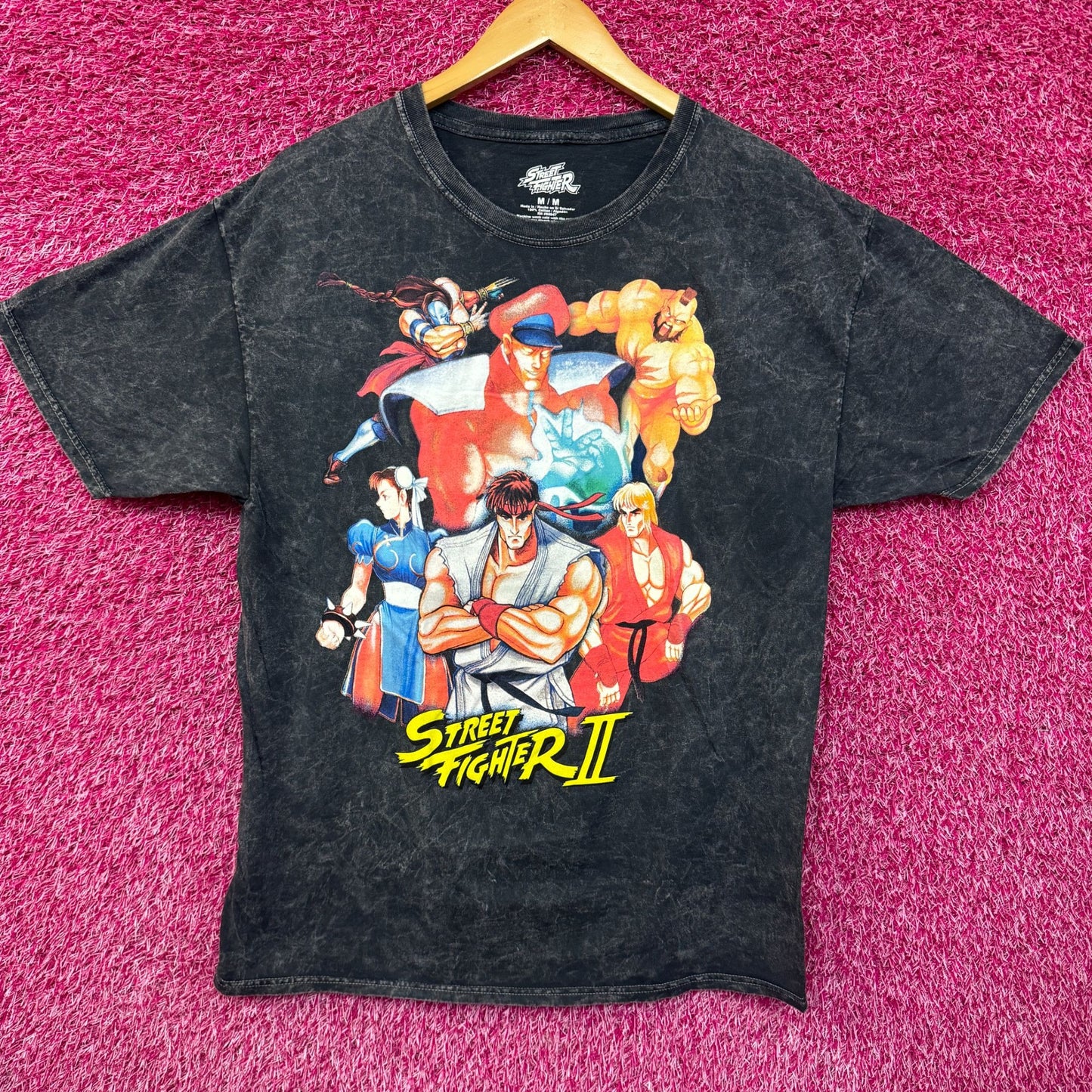 Street Fighter 2 Super Nintendo Character List Tee Medium