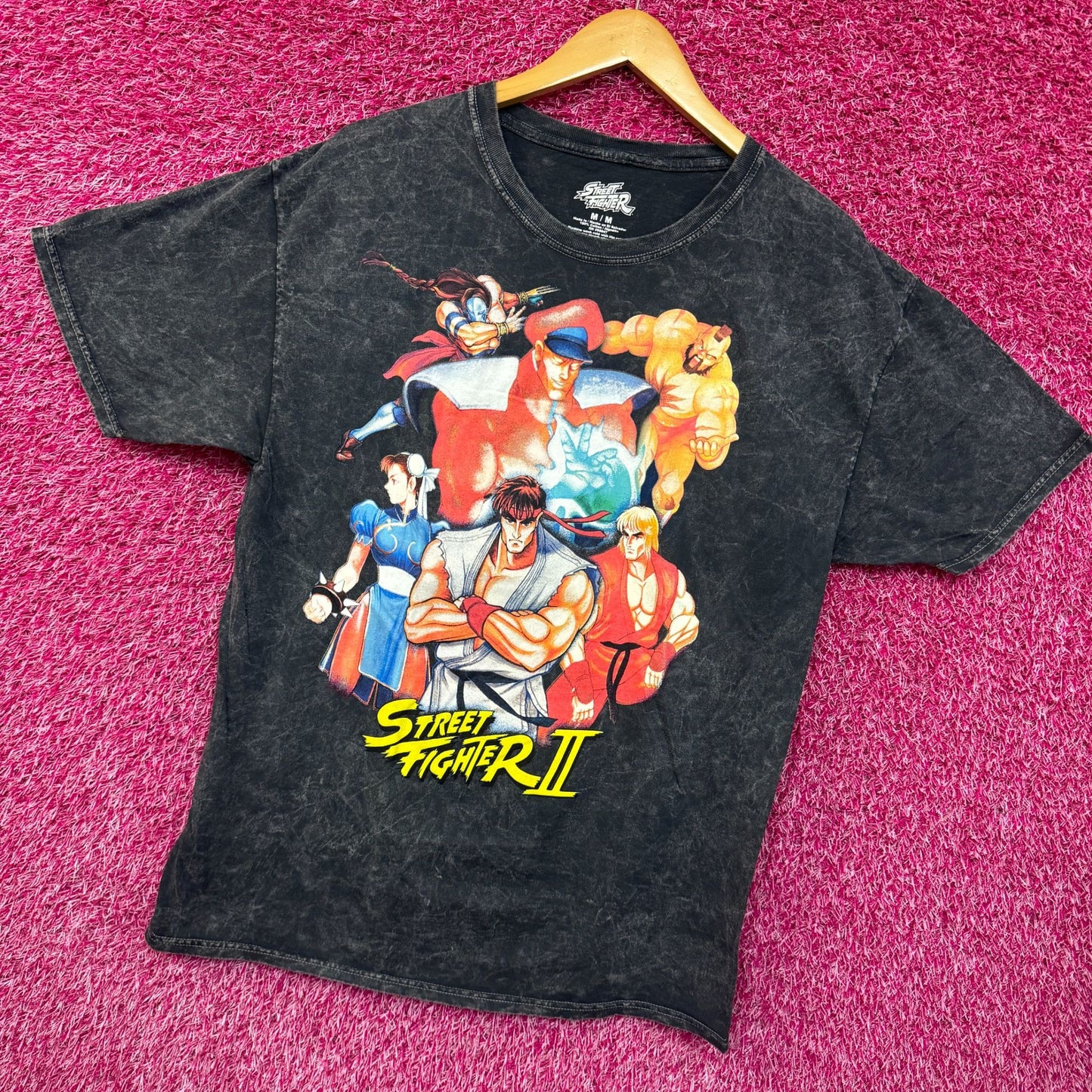 Street Fighter 2 Super Nintendo Character List Tee Medium