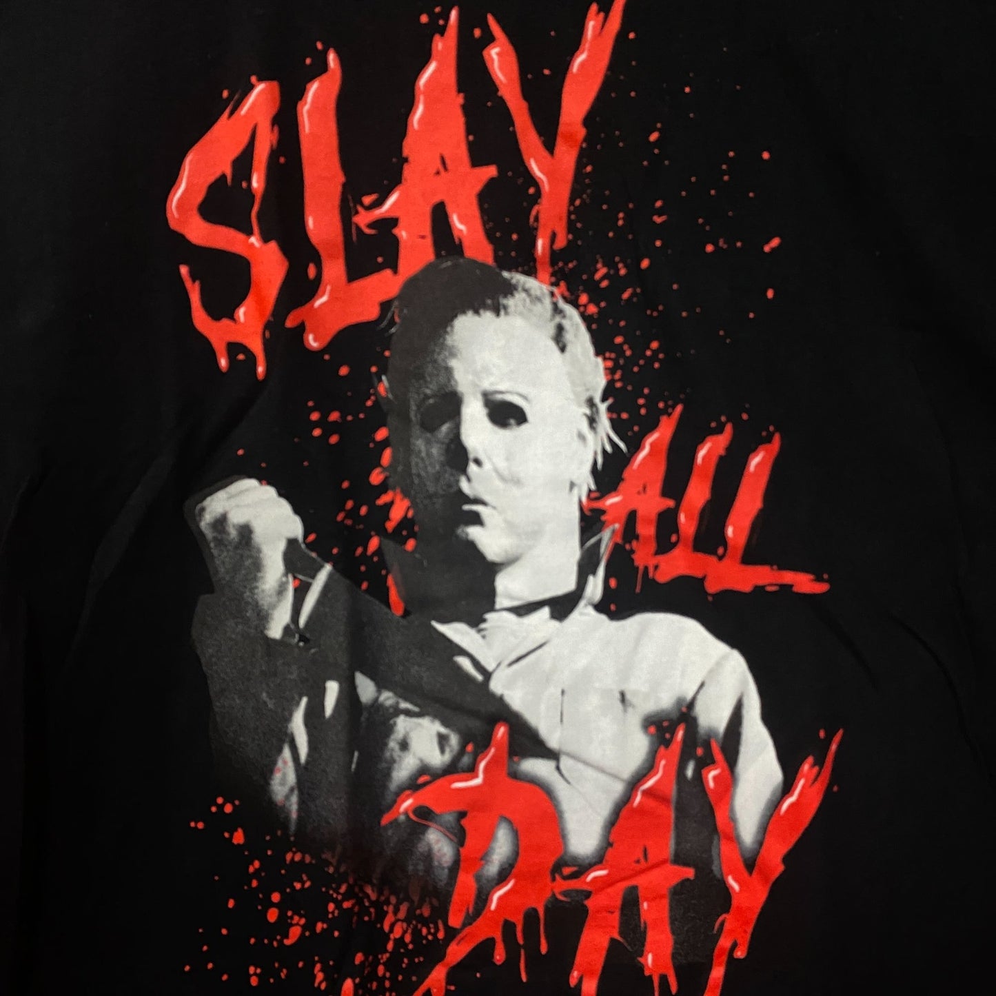 John Carpenter's Halloween Michael Myers Slay All Day Horror Tshirt size 2XL