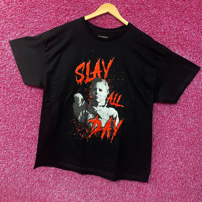 John Carpenter's Halloween Michael Myers Slay All Day Horror Tshirt size 2XL