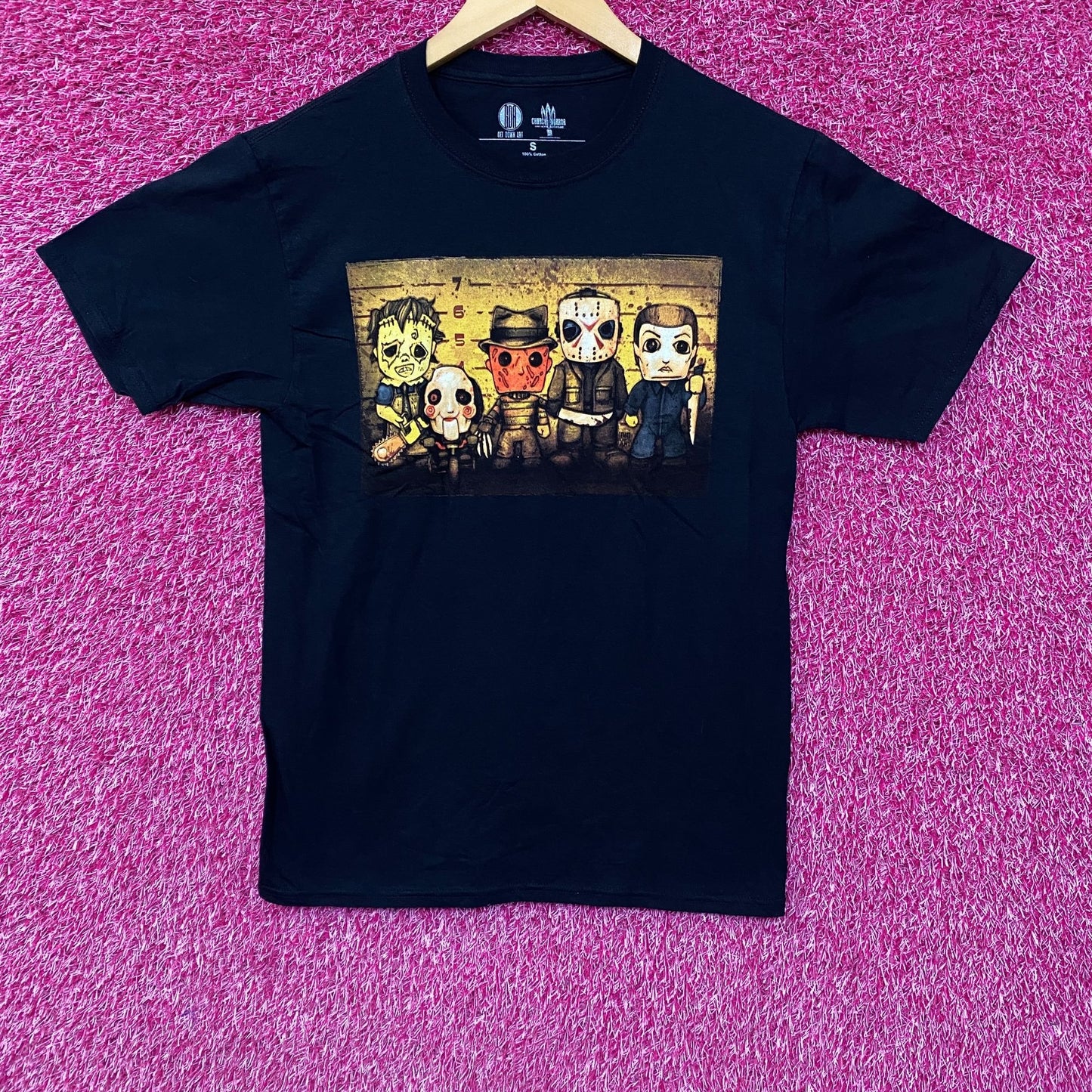 Killer Line Up Chibi Horror Villains Halloween T-Shirt Small