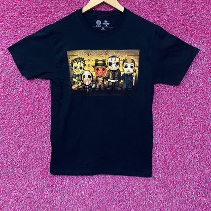 Killer Line Up Chibi Horror Villains Halloween T-Shirt Small
