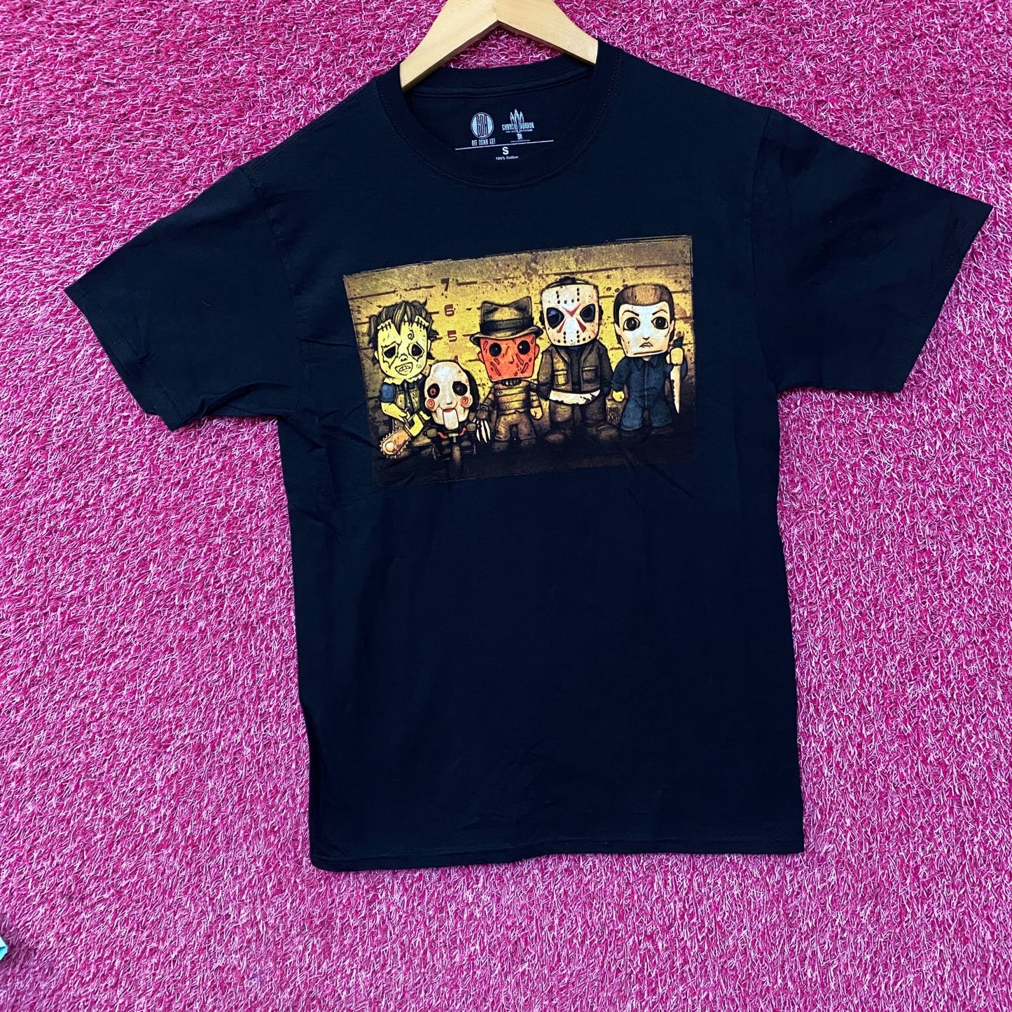 Killer Line Up Chibi Horror Villains Halloween T-Shirt Small