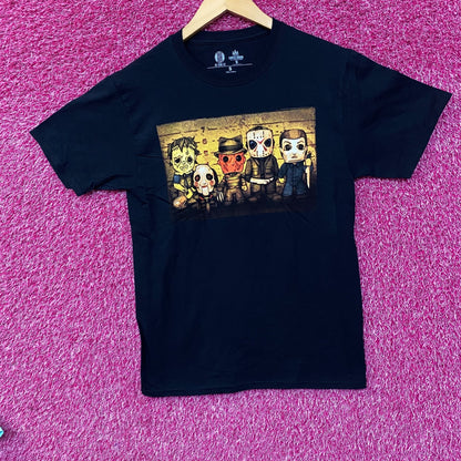 Killer Line Up Chibi Horror Villains Halloween T-Shirt Small
