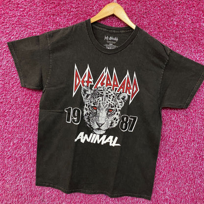 Def Leppard 'Animal' 1987 Graphic Heavy Metal T-Shirt Medium