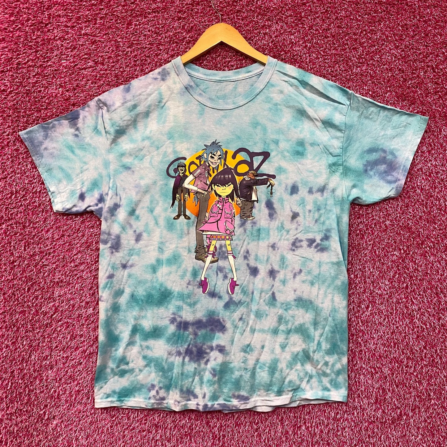 The Gorillaz Phase 1 Celebrity Take Down Rock Tie Dye XL