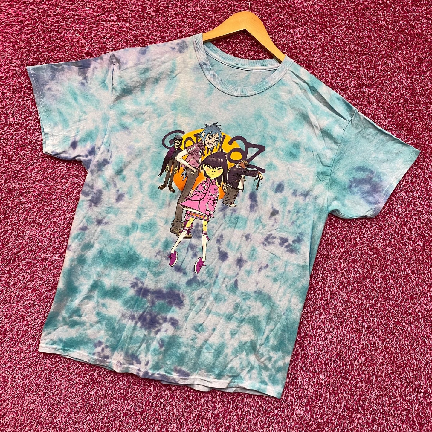 The Gorillaz Phase 1 Celebrity Take Down Rock Tie Dye XL