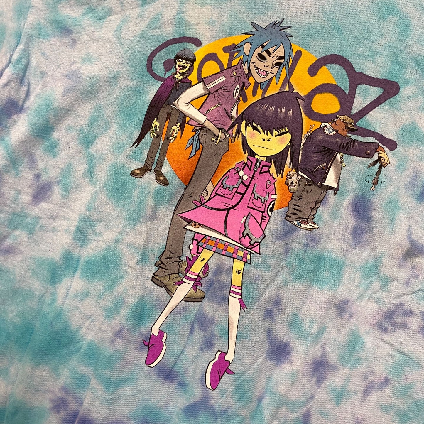 The Gorillaz Phase 1 Celebrity Take Down Rock Tie Dye XL