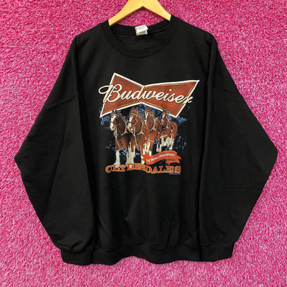 Junk Food Budweiser Clydesdales Beer Crewneck Sweater XL