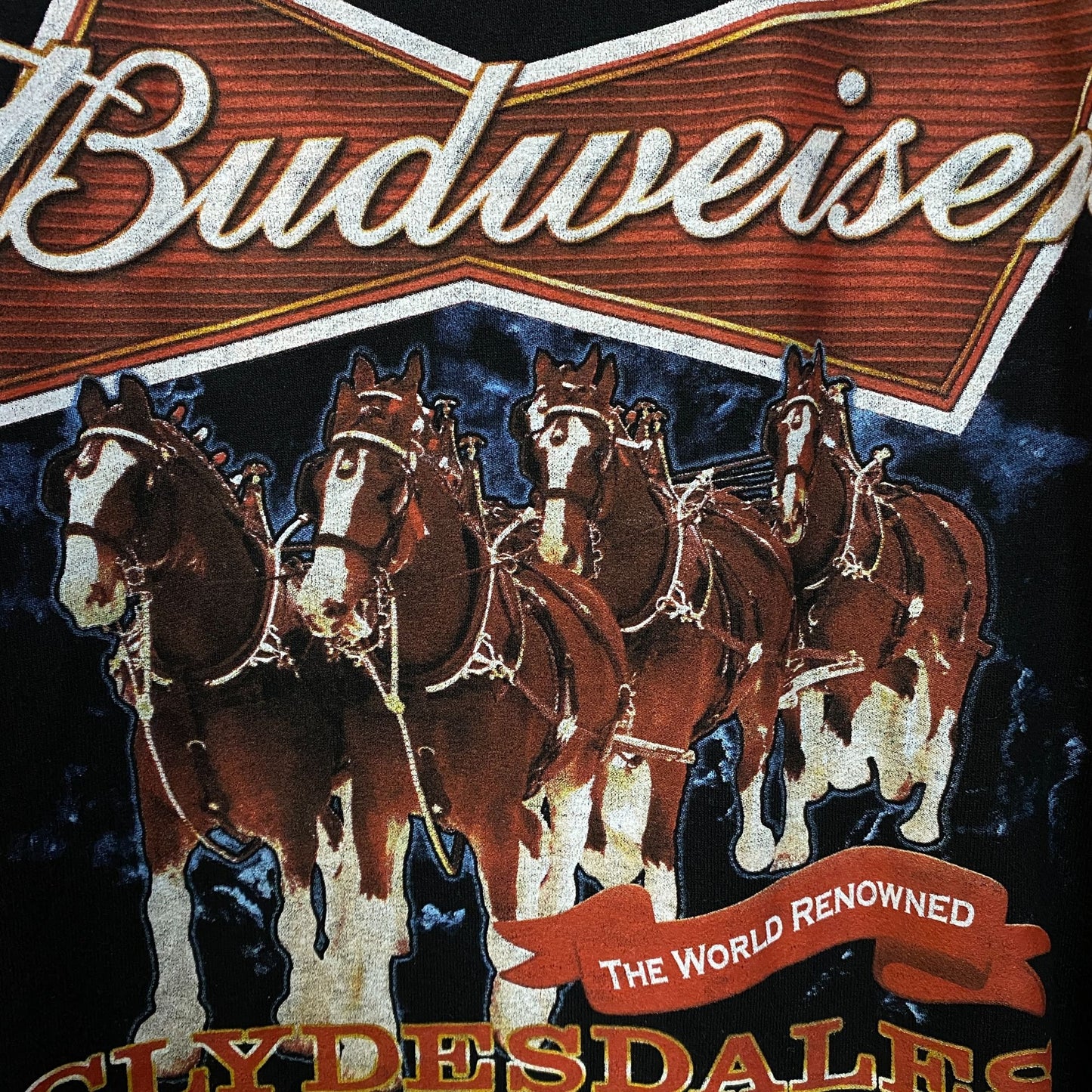 Junk Food Budweiser Clydesdales Beer Crewneck Sweater XL