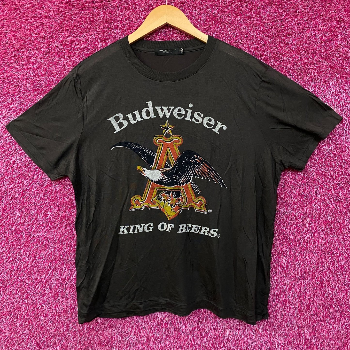 Budweiser King Of Beer American Bald Eagle Logo T-Shirt XL