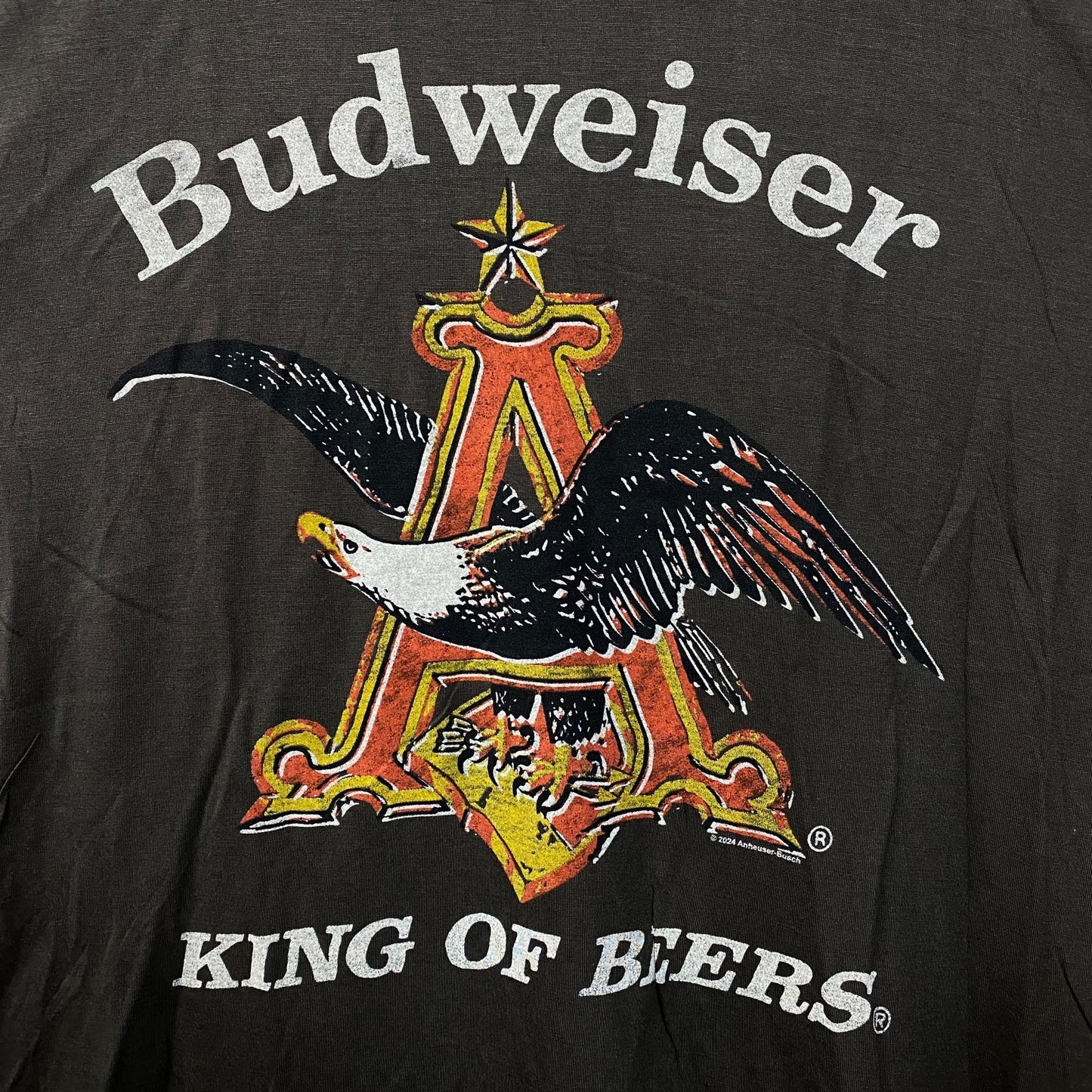 Budweiser King Of Beer American Bald Eagle Logo T-Shirt XL