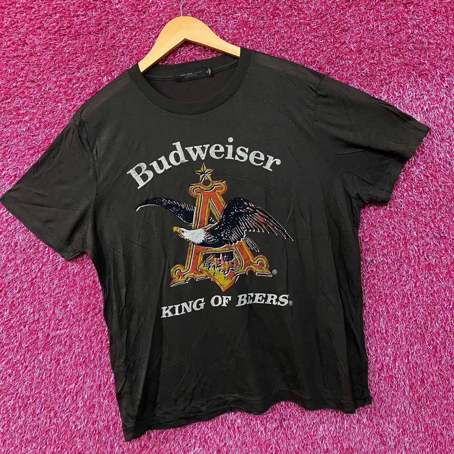 Budweiser King Of Beer American Bald Eagle Logo T-Shirt XL