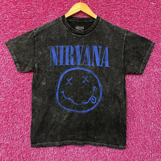 Nirvana Nevermind Album Dead Smiley Grunge Mineral Wash T-Shirt Medium
