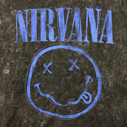 Nirvana Nevermind Album Dead Smiley Grunge Mineral Wash T-Shirt Medium