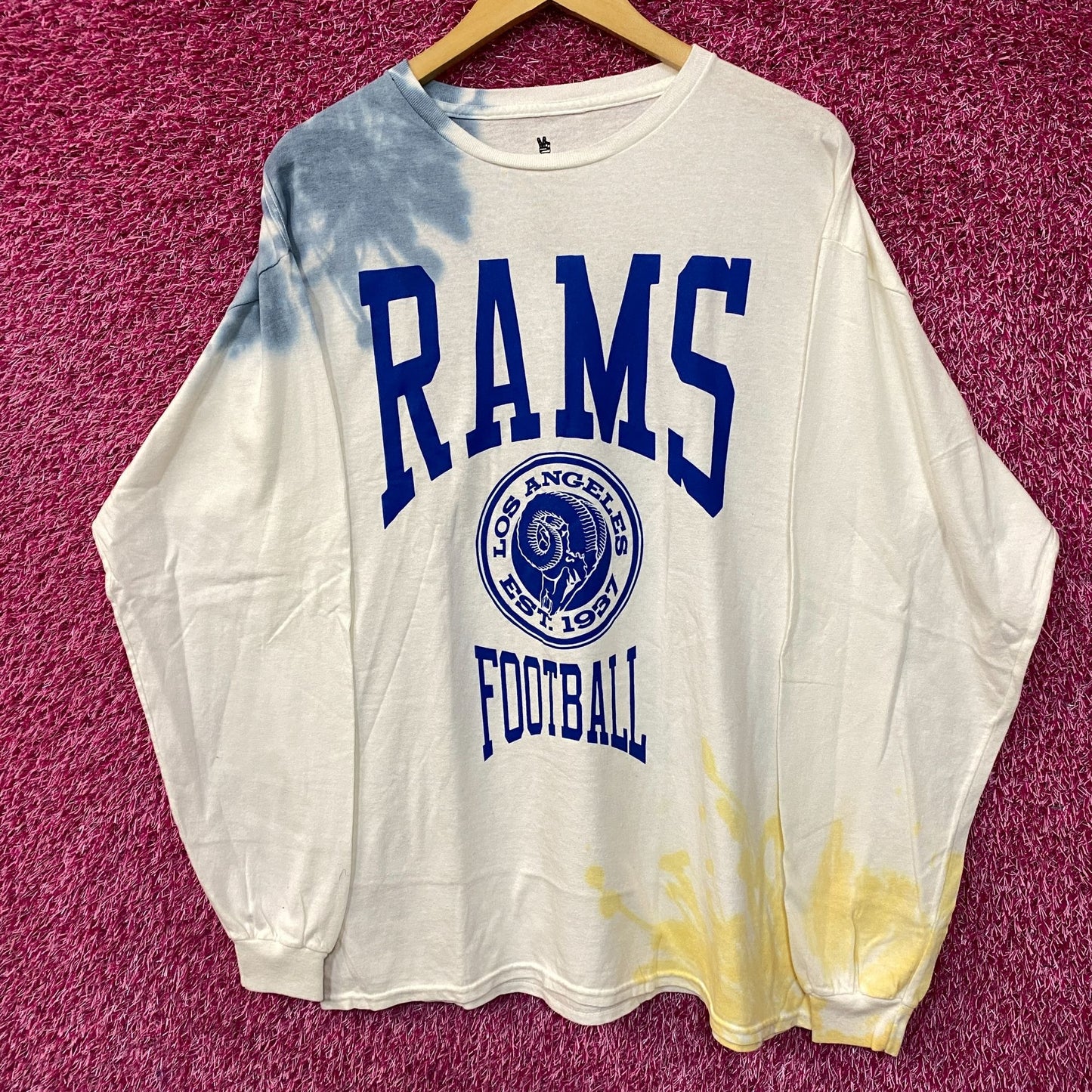 NFL Franchise NFC West Los Angeles Rams Tie-Dye Long Sleeve Large