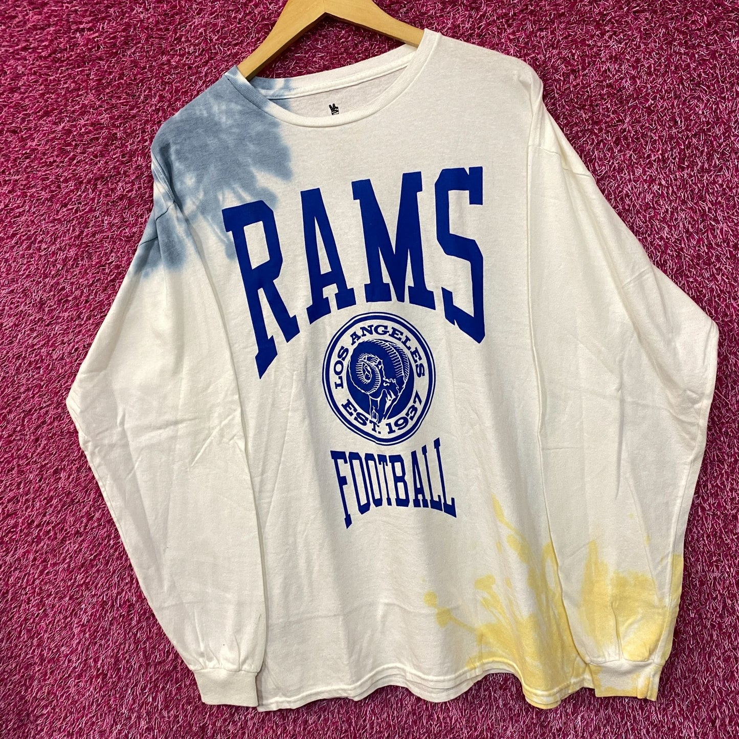 NFL Franchise NFC West Los Angeles Rams Tie-Dye Long Sleeve Large