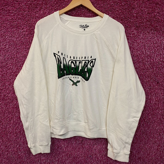 Junk Food Clothing Philadelphia Eagles Logo Crop Crewneck Sweatshirt 2XL