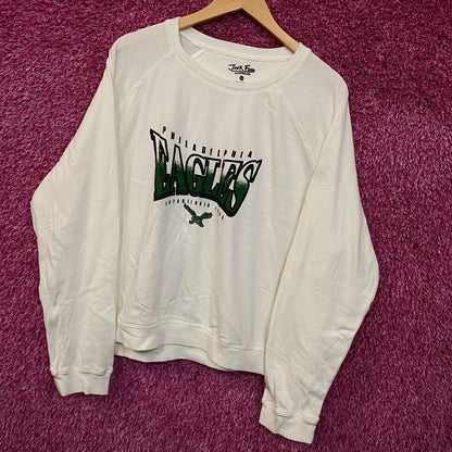 Junk Food Clothing Philadelphia Eagles Logo Crop Crewneck Sweatshirt 2XL
