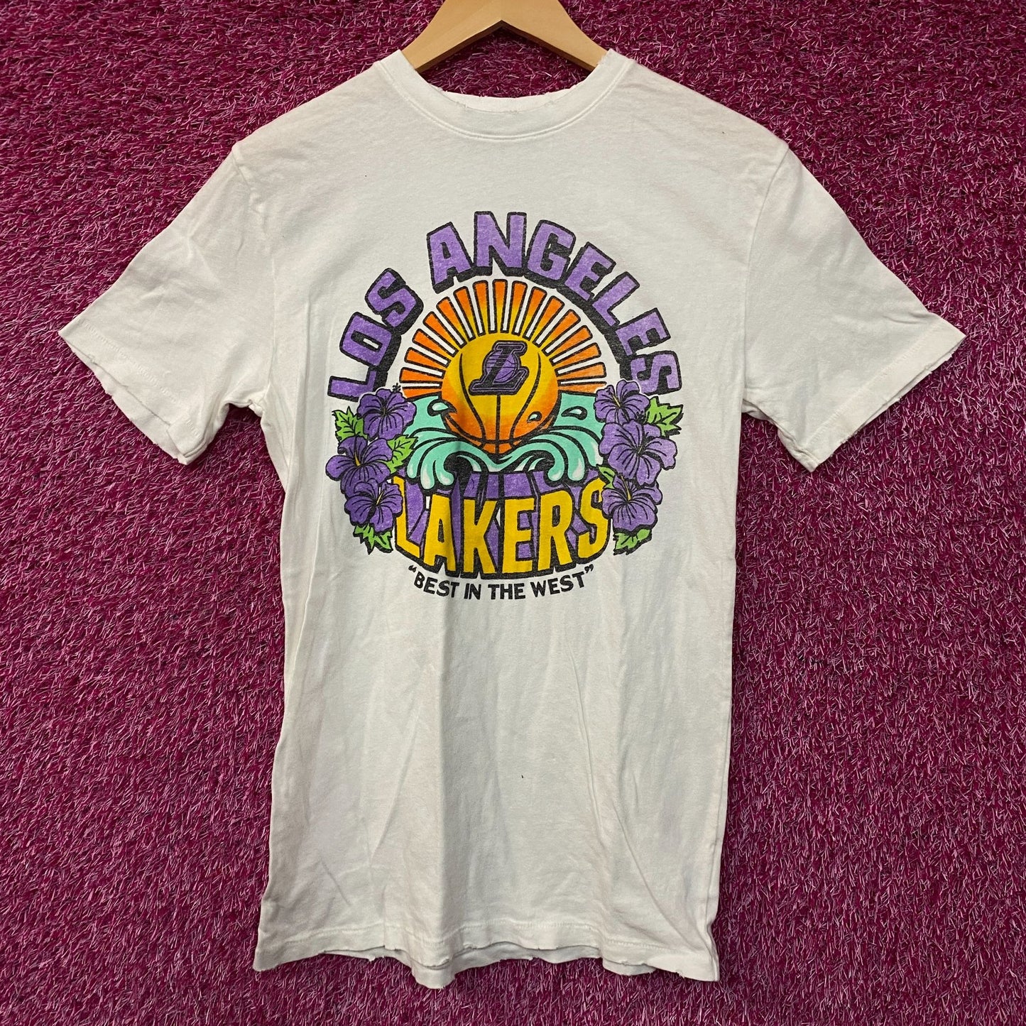 Junk Food Los Angeles Lakers "Best in the West" Retro Style T-Shirt XS