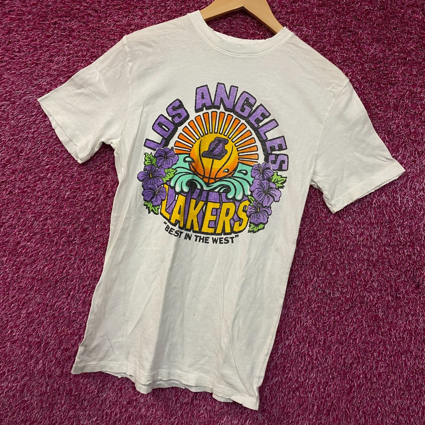 Junk Food Los Angeles Lakers "Best in the West" Retro Style T-Shirt XS