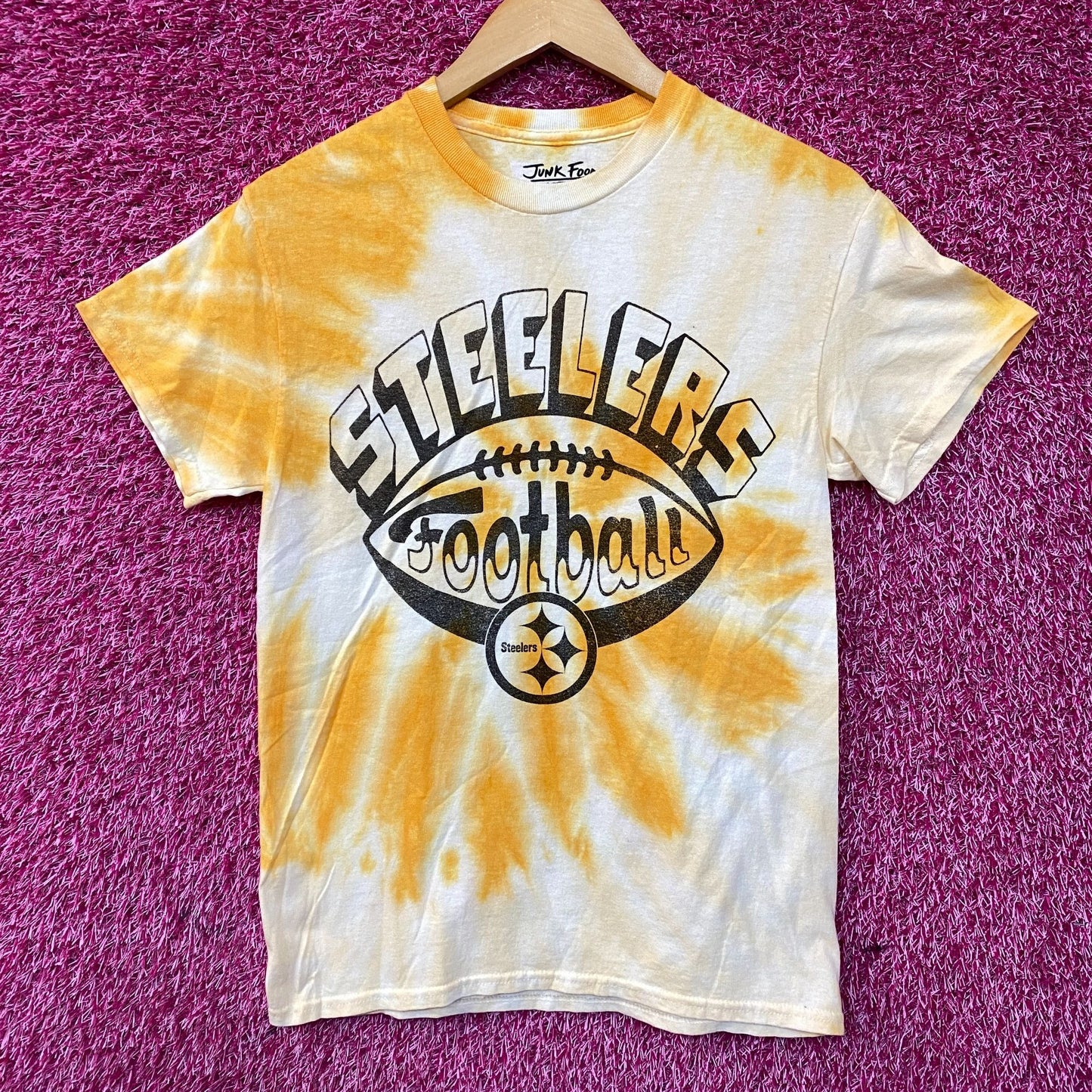 Junk Food Pittsburgh Steelers Football Tie Dye T-Shirt XS