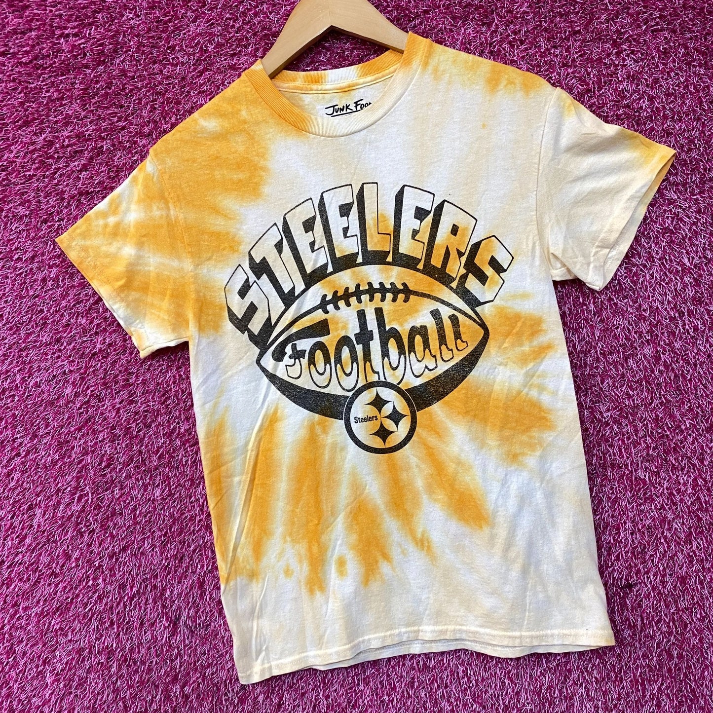 Junk Food Pittsburgh Steelers Football Tie Dye T-Shirt XS