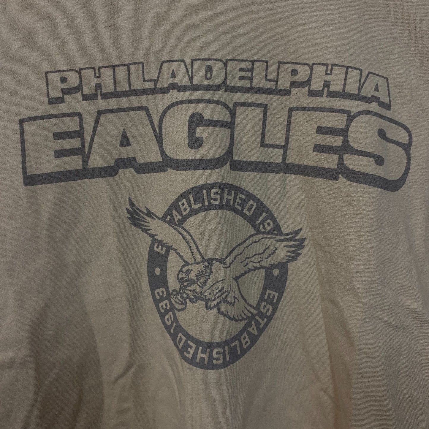 Junk Food Clothing Philadelphia Eagles Women's Brown Cropped Long-Sleeve Tee XS