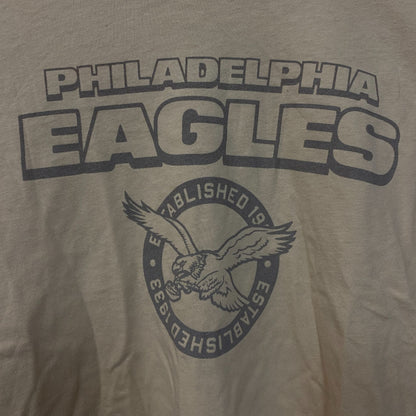 Junk Food Clothing Philadelphia Eagles Women's Brown Cropped Long-Sleeve Tee XS