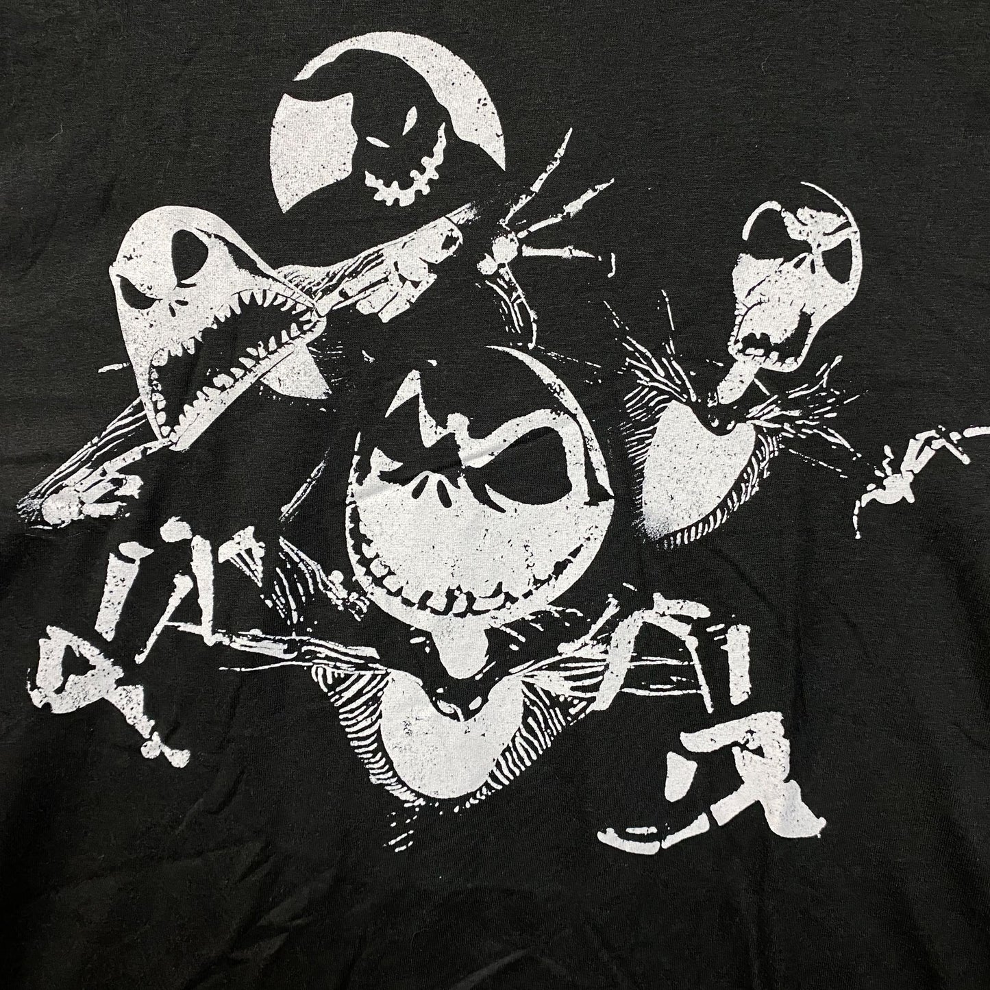 The Nightmare Before Christmas Jack Skellington Collage Face Prints T-Shirt large