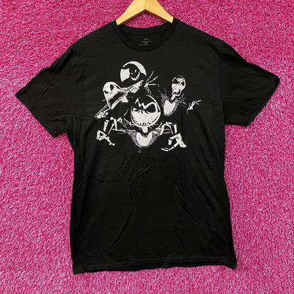 The Nightmare Before Christmas Jack Skellington Collage Face Prints T-Shirt large