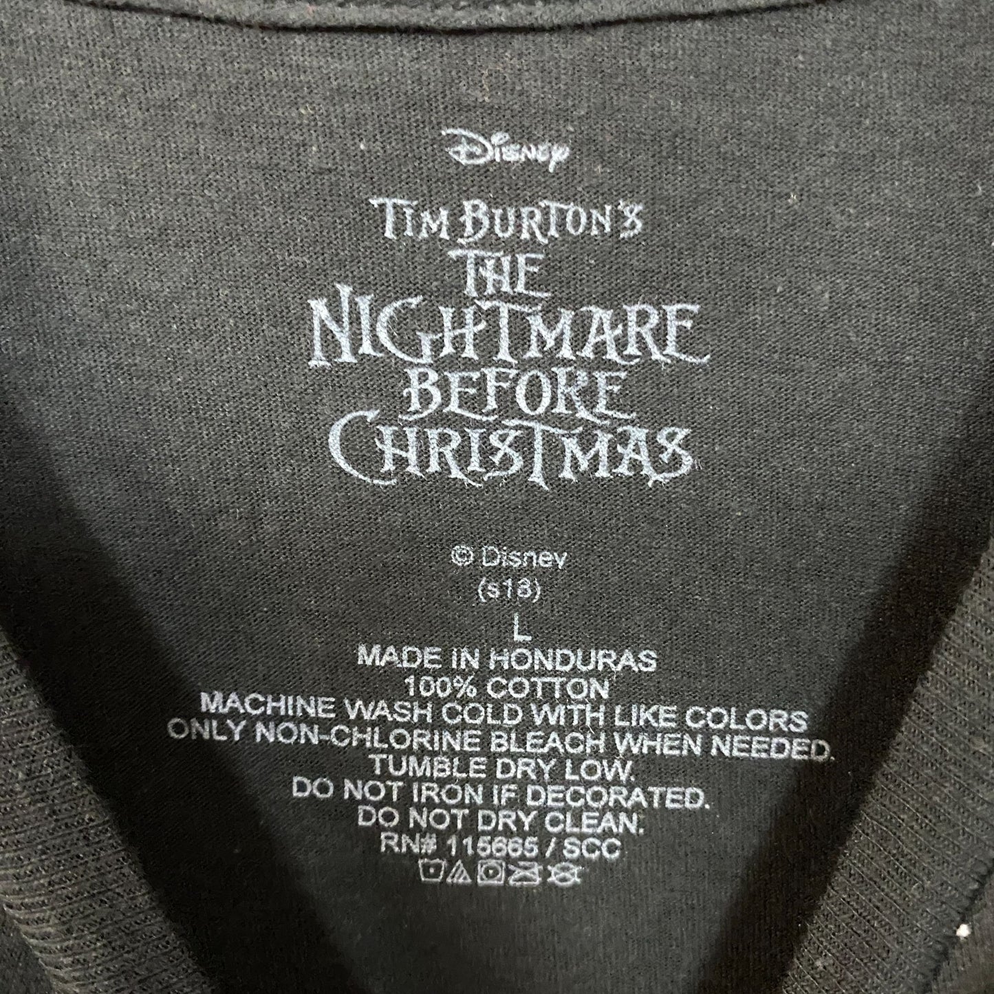 The Nightmare Before Christmas Jack Skellington Collage Face Prints T-Shirt large