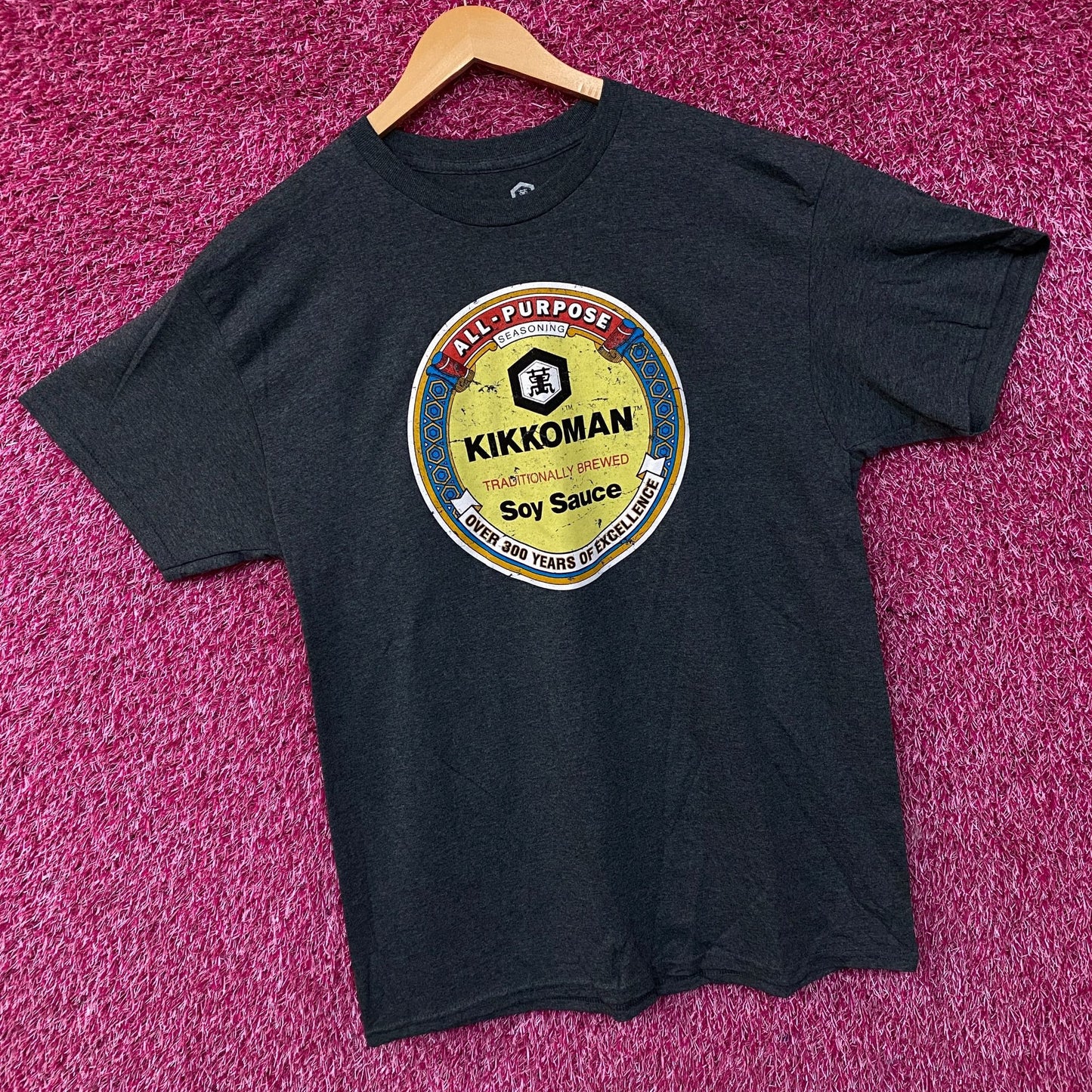 Kikkoman Soy Sauce Logo Graphic T-Shirt Large