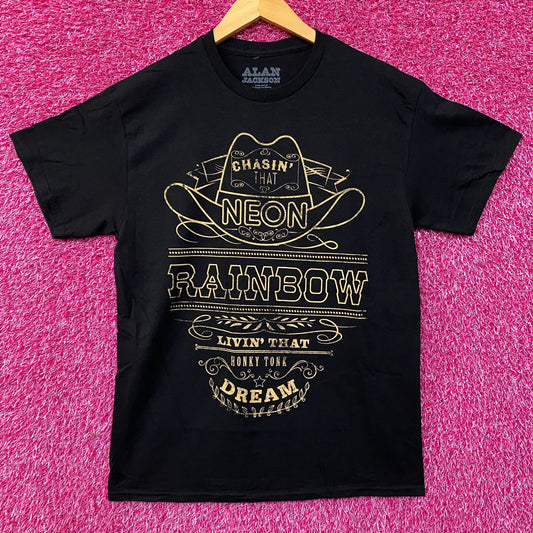 Alan Jackson Chasin That Neon Rainbow Graphic T-Shirt Medium