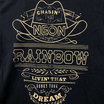 Alan Jackson Chasin That Neon Rainbow Graphic T-Shirt Medium