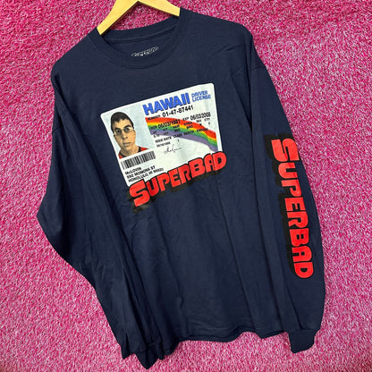 Superbad McLovin Hawaii ID Card Movie Promo Long Sleeve L