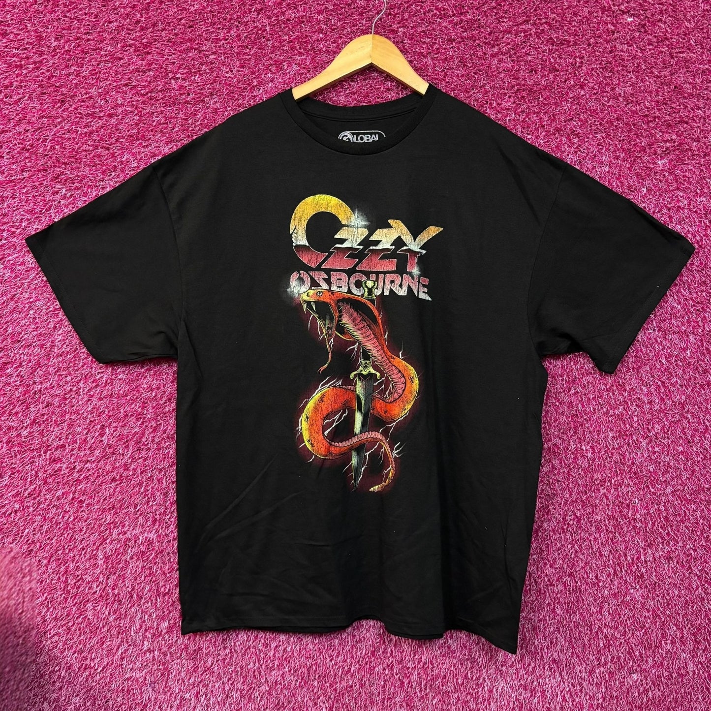 Ozzy Ozbourne Cobra Logo Vintage Style T-Shirt 2XL
