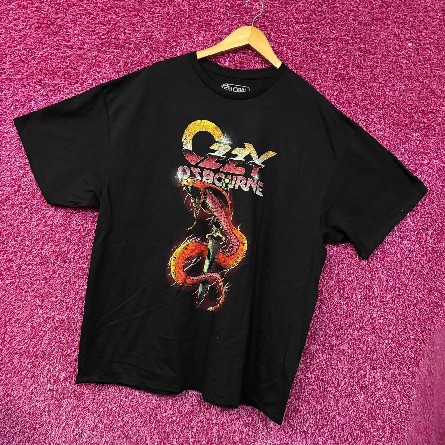 Ozzy Ozbourne Cobra Logo Vintage Style T-Shirt 2XL