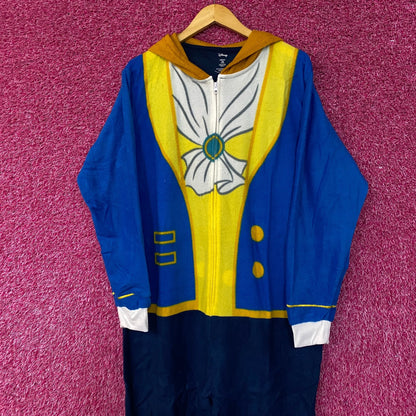 Disney Beauty and The Beast One Piece Onesie Pajamas Small
