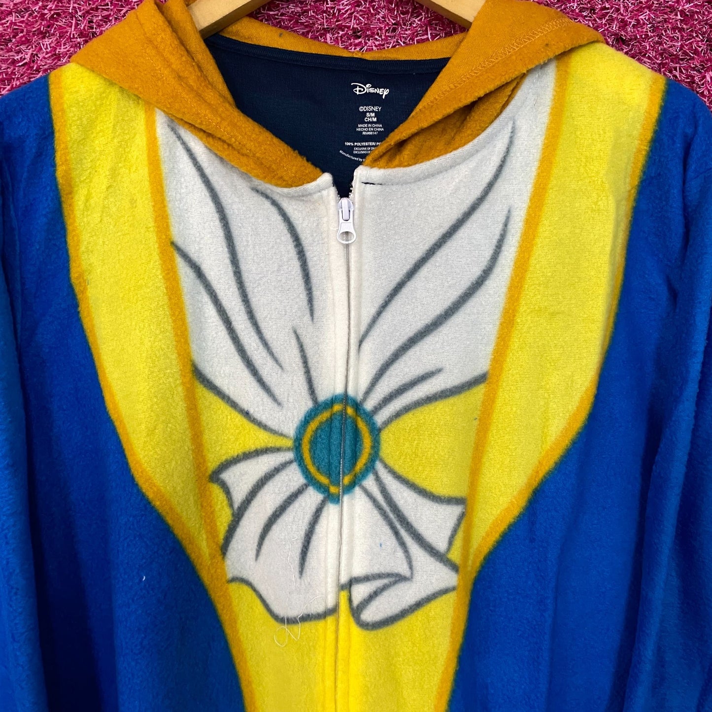 Disney Beauty and The Beast One Piece Onesie Pajamas Small