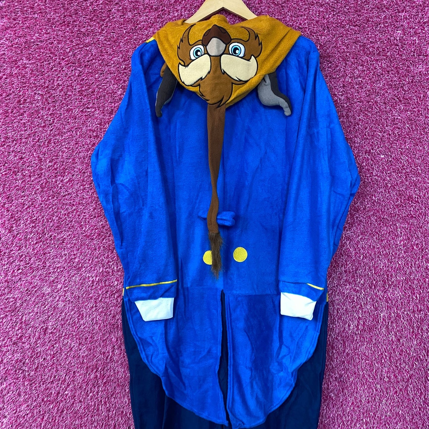 Disney Beauty and The Beast One Piece Onesie Pajamas Small