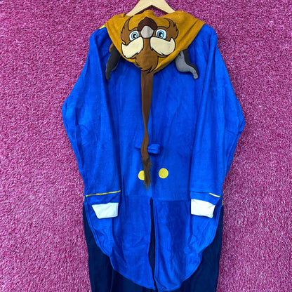 Disney Beauty and The Beast One Piece Onesie Pajamas Small