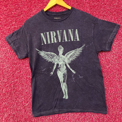 Nirvana Blue Monochrome In Utero Rock tshirt Size Medium
