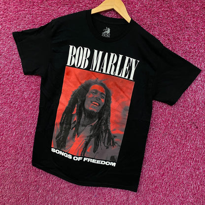 Zion Rootswear Bob Marley Songs of Freedom Graphic T-Shirt Medium