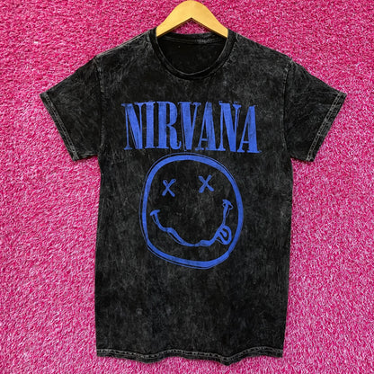 Nirvana Nevermind mineral Wash Grunge Tshirt size Small