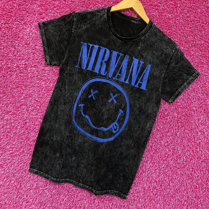 Nirvana Nevermind mineral Wash Grunge Tshirt size Small