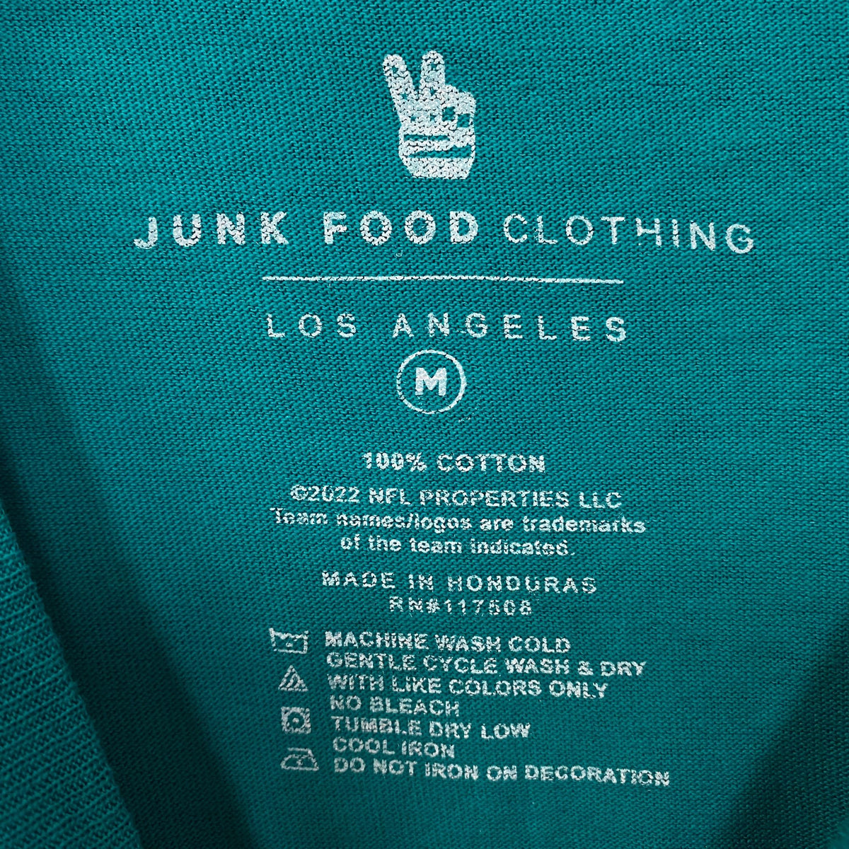 Junk Food Clothing Miami Dolphins Long Sleeve Crop Tee Medium