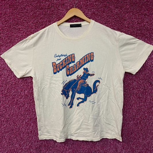 Junk Food Clothing Bucking Charming Vintage Style T-Shirt XL
